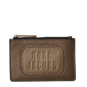 Marc Jacobs The Retro Top Zip Leather Card Holder